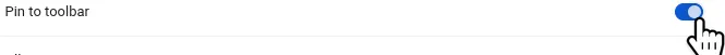 The "Pin to toolbar" toggle enabled in the Stylus extension details
